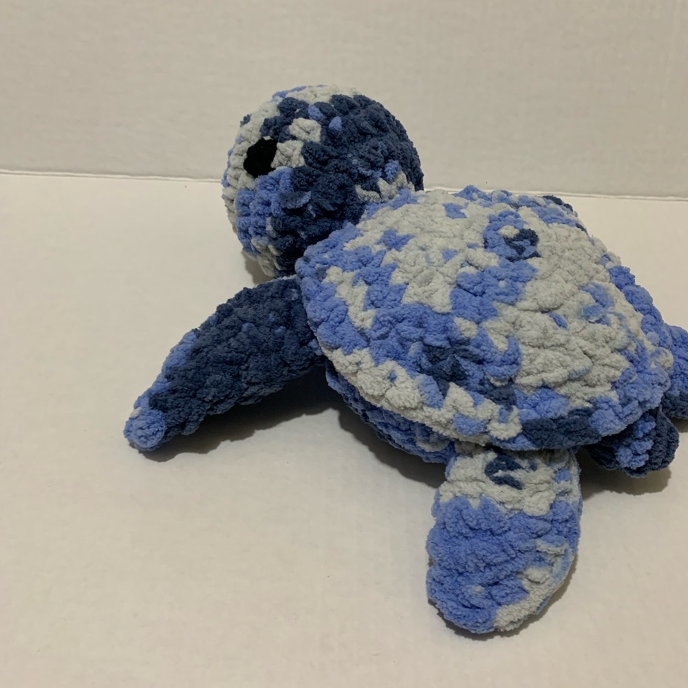 Sea Turtle Nursery Room Decor Soft Plushie Sea Turtle Handmade Crocheted - Picture 2 of 14